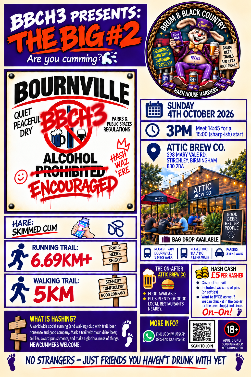 The Big Number 2 BBCH3 run poster for Sunday 4 October 2026